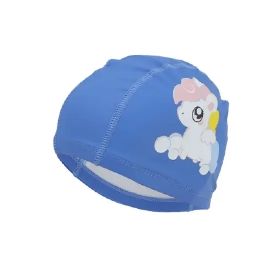 Unique Bargains Kid's Knitted PU Cartoon Horse Swim Cap 1 Pc image {5}