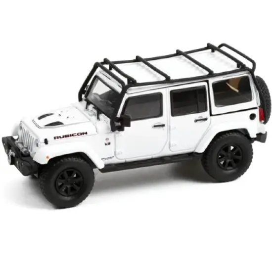 2014 Jeep Wrangler Unlimited Rubicon X Off-Road Bright White "Jeep Official, Lake Tahoe CA" 1/43 Diecast Model Car by Greenlight image {1}