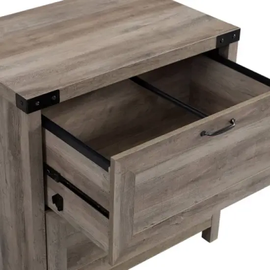 Rustic Farmhouse 2 Drawer File Cabinet - Saracina Home image {7}