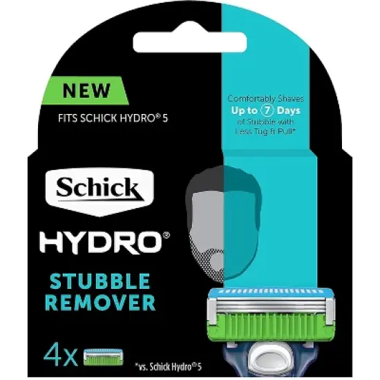 Hydro Stubble Remover Refill Razor Blade Cartridges, 4 ct image {7}