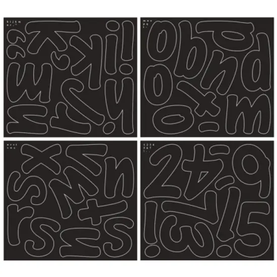 Pacon&reg; Self-Adhesive Letters, Black, Cheery Font, 4", 154 Characters image {1}