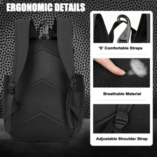 Basketball Backpack Large Sports Bag, Gym Bag with Ball Compartment and Shoe Compartment to Store Sports Shoes Water Bottles Laptops image {2}