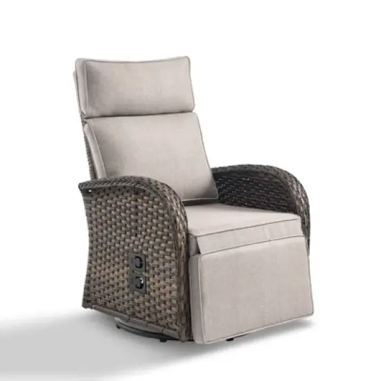 Versatile Outdoor Recliner Swivel Chair image {2}