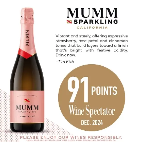 Mumm Sparkling Brut Ros&eacute; - 750ml Bottle image {3}