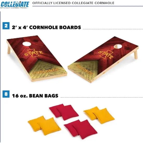 NCAA Iowa State Cyclones 2'x4' Wood Cornhole Set image {1}