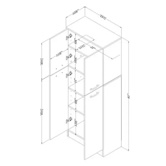 South Shore Axess Storage Pantry image {6}