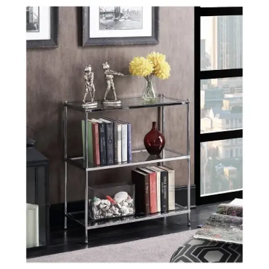 30.25" Royal Crest 3 Tier Bookcase Chrome  - Breighton Home image {2}
