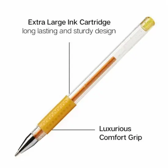 KINGART Gel Pens, Soft Grip, 24 Yellow & Red Tone Colors image {2}