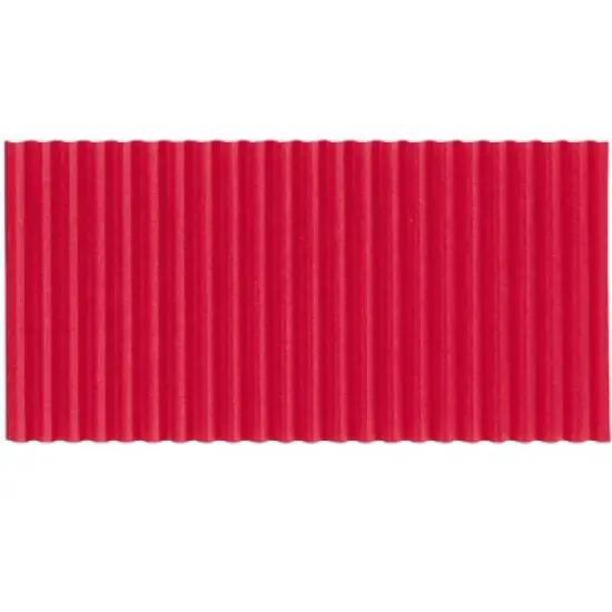 Corobuff Solid Color Corrugated Paper Roll, 48 Inches x 25 Feet, Flame Red image {1}