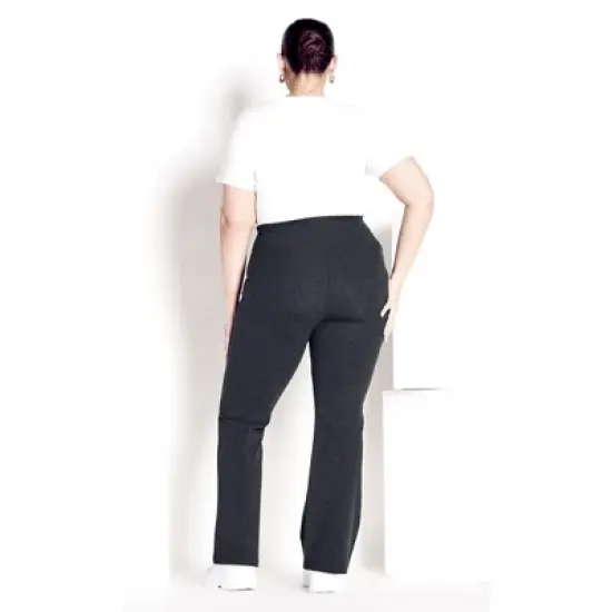 Women's Plus Size Supima&reg; Bootleg Legging Charcoal - average | AVENUE LEISURE image {1}