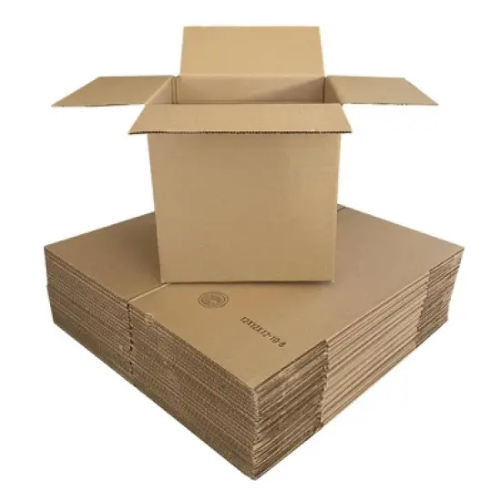 UOFFICE Pack of 25 Multi-Depth Corrugated Shipping Boxes 12" x 12" x 12" image {6}