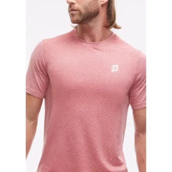 Peloton Men's Seamless Short Sleeve, Brick Red image {3}