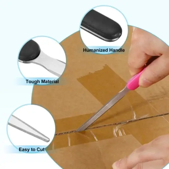 Unique Bargains Stainless Steel Envelope Slitter Lightweight Handle Letter Opener 2 Pcs image {3}