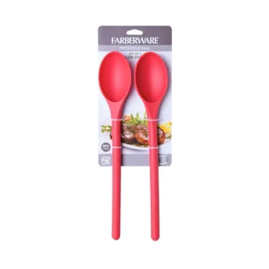 Farberware Red Nylon/Plastic Mixing Spoons image {1}