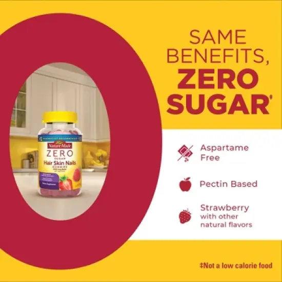 Nature Made Zero Sugar HSN Dietary Supplement Gummies - 120ct image {4}