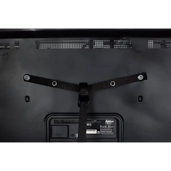 Mount It! TV Safety Straps For Child and Baby Proofing, Anti Tip Prevention and Earthquake Protection | Secures to TV Stand and Walls | Black image {4}