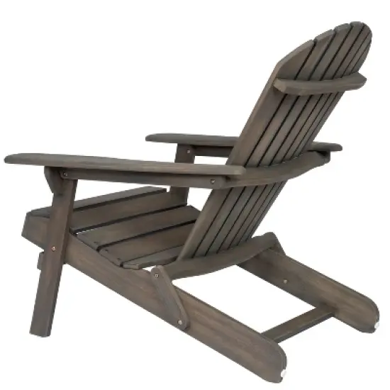 Gulches Outdoor Portable Chairs - Folding Adirondack Chair, Gray image {10}
