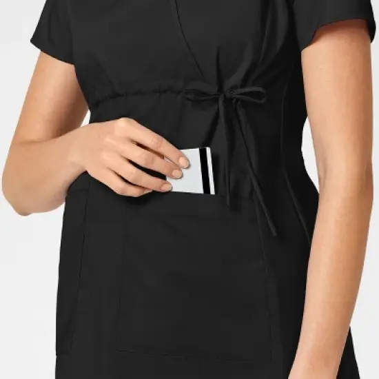 Wink WonderWORK Maternity Mock Wrap Scrub Top image {5}