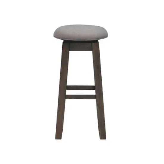 2pc 30" Steele Swivel Barstool Set Smokey Walnut - Picket House Furnishings image {2}