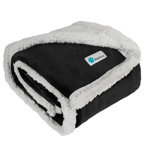 PetAmi Pet Blanket for Dogs Cats, Faux Shearling Fleece Soft Plush Reversible Washable Furniture Cover image {8}