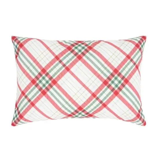 C&F Home Holiday Plaid Christmas Indoor/Outdoor Accent Pillow, 13" x 20" image {4}