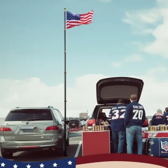 Yescom 25 Ft Aluminum Telescopic Flagpole Kit image {8}