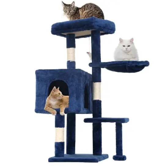 BestMassage Cat Tree 36 inch Tall Cat Tower for Indoor Cats with Cat Scratching Post Multiple Platforms Cozy Condo and Hanging Toy image {10}