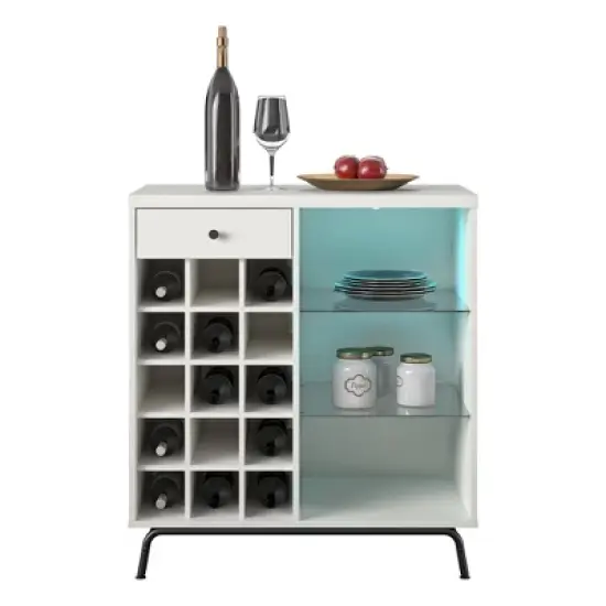 Hannaford Bar Cabinet White - Room & Joy image {3}