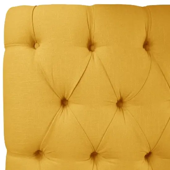 Custom Upholstered Tufted Square Ottoman - Skyline Furniture image {2}