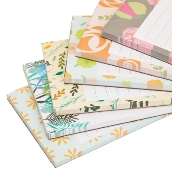 Juvale 6-Pack Magnetic Grocery List Pad for Fridge- Cute Shopping List Paper Note Pads for Refrigerator (6 Floral Designs) image {6}