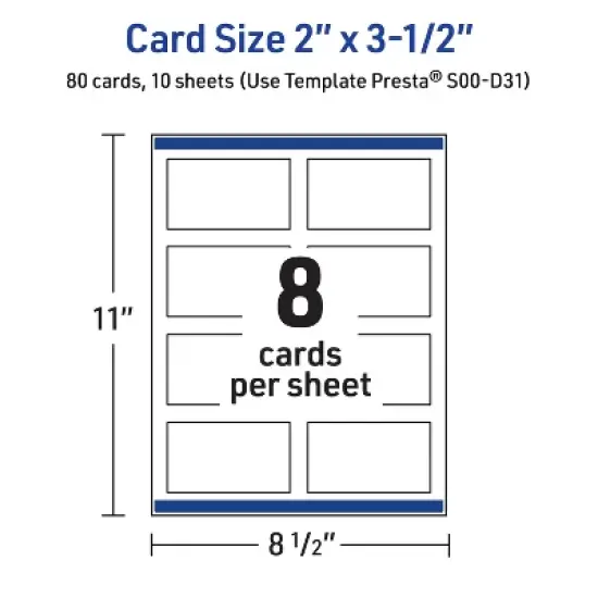 Avery&reg; Cards, 2" x 3.5", Gold & Navy Border w/ Florals, 80ct image {4}