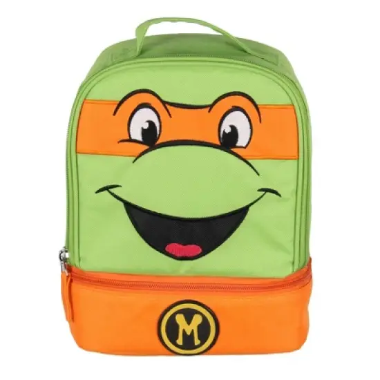 Teenage Mutant Ninja Turtles TMNT All Turtles Dual Compartment Lunch Box Green image {1}