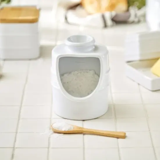 Rsvp White Stoneware Salt Pig image {3}