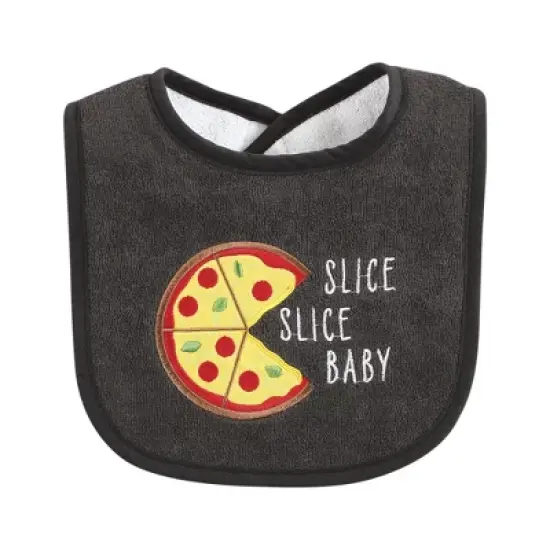 Hudson Baby Unisex Baby Cotton Terry Drooler Bibs with Fiber Filling, Pizza Taco, One Size image {9}