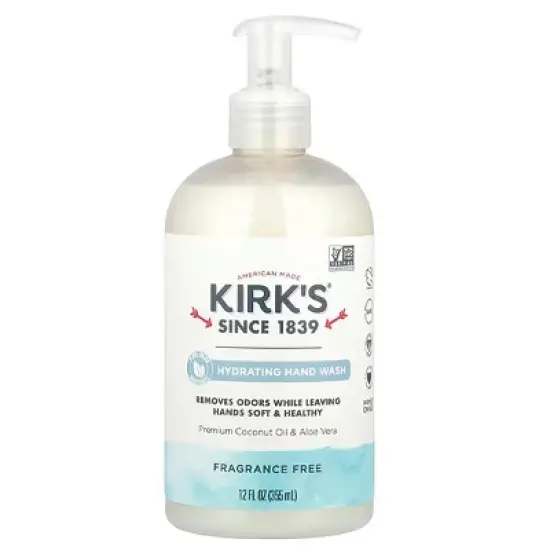 Kirk's Odor Neutralizing Hand Soap - Fragrance Free 12 oz image {2}
