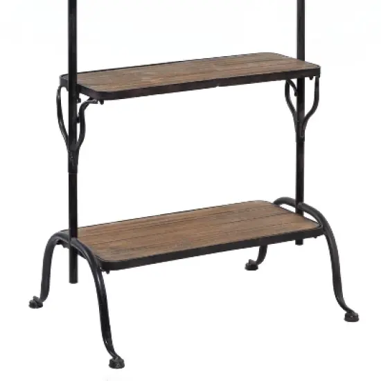Industrial Metal Coat Rack Black - Olivia & May image {2}
