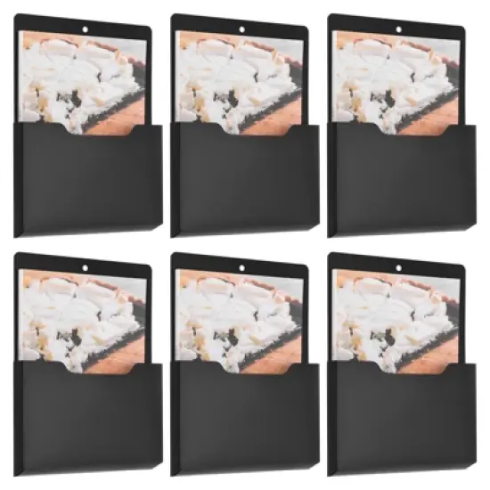 Unique Bargains Large Capacity Hanging Wall Magnetic File Holder 6 Pcs image {6}