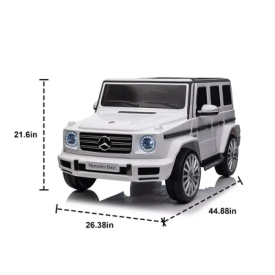 24V Licensed Mercedes-Benz G500 Kids Ride On Car, Electric SUV with 2.4G Remote, 3 - speed adjustable, USB, MP3, Bluetooth, LED image {2}