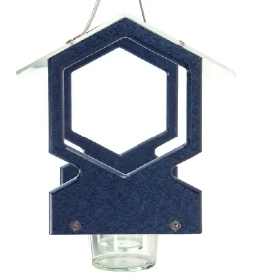 JCs Wildlife Geometric Hanging Bluebird Mealworm Feeder - Holds 1 Cup Dried Mealworms image {4}