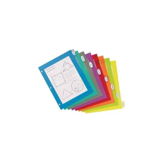 Avery Big Tab Ultralast Plastic Dividers Multicolor 8-Tab 8 1/2 x 11 24901 image {1}