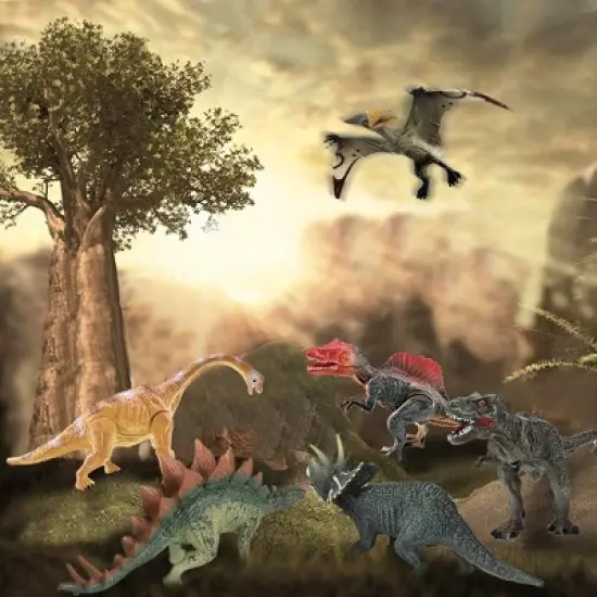 TopComfy Baby and Toddler Learning Toy Dinosaur Transport Truck Set with Educational Play Features for Kids, Multicolored, 17"*6.1"*7.1" image {1}