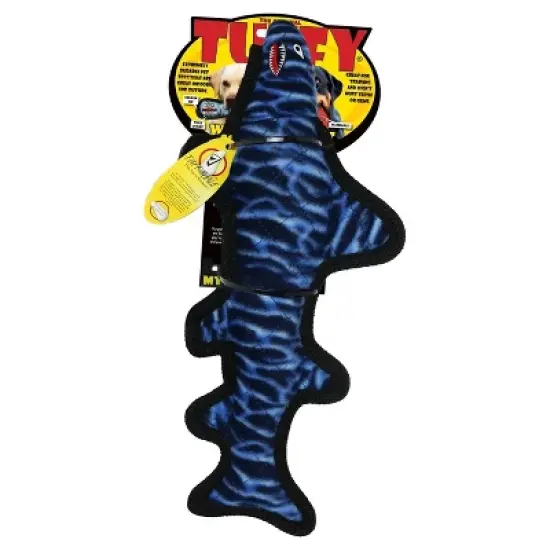 Tuffy's Ballistic Shark Pet Toy - Blue - M/L image {4}