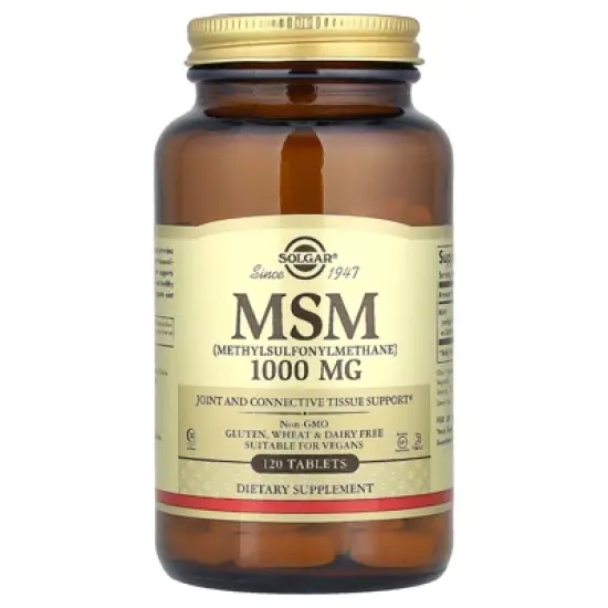 Solgar MSM (Methylsulfonylmethane), 1,000 mg, 120 Tablets image {4}