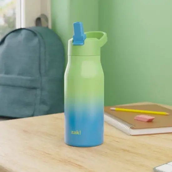 Zak Designs 14 fl oz Double Walled Stainless Steel Tranquility Insulated Straw Bottle image {4}