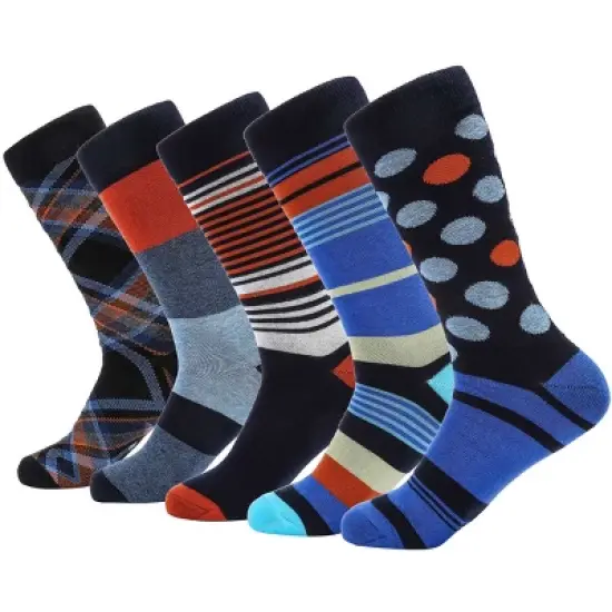 Mio Marino Men's Groovy Designer Dress Socks 5 Pack image {12}