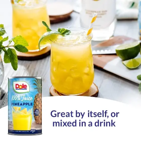 Dole 100% Pineapple Juice - 46 fl oz Can image {5}