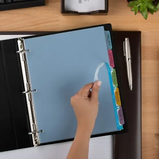 Avery Index Maker Print & Apply Clear Label Plastic Dividers 5-Tab Letter 5 Sets 12452 image {6}