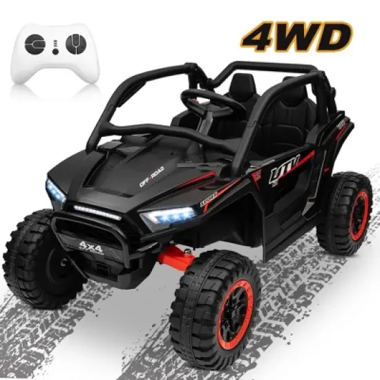 JOYRACER 24V 2 Seater 4WD Ride-On UTV for Kids with Remote Control, 4&times;100W Motors, 3 Speeds & Bluetooth, XL Seats Electric Off-Road UTV image {10}