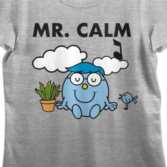 Mr. Men And Little Miss Classic Mr. Calm Crew Neck Short Sleeve Athletic Heather Women's T-shirt image {1}
