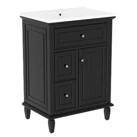 Whisen 24" Bathroom Vanity with Sink, Drawers & Adjustable Shelf image {6}